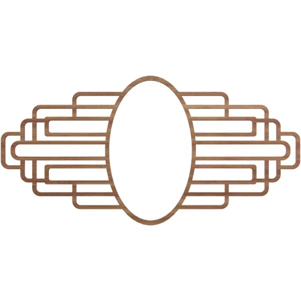 Ekena Millwork Elizabeth Wood Fretwork Pierced Ceiling Medallion, Walnut, 18"W x 9"H x 5"IW x 8 1/2"IH x 3/8"T CMWP18X09X0375EBWA - main